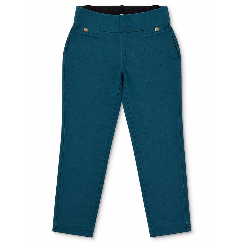 Maurices Womens Teal Blue Textured Pull On Skinny Dress Pants Size M